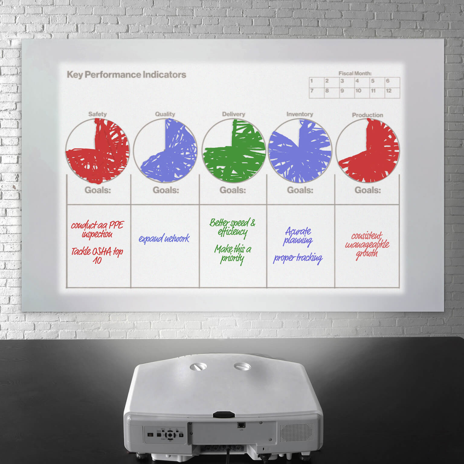 Aperture Glass Projection Markerboard