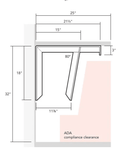 ADA-Compliant Vanity Support Bracket