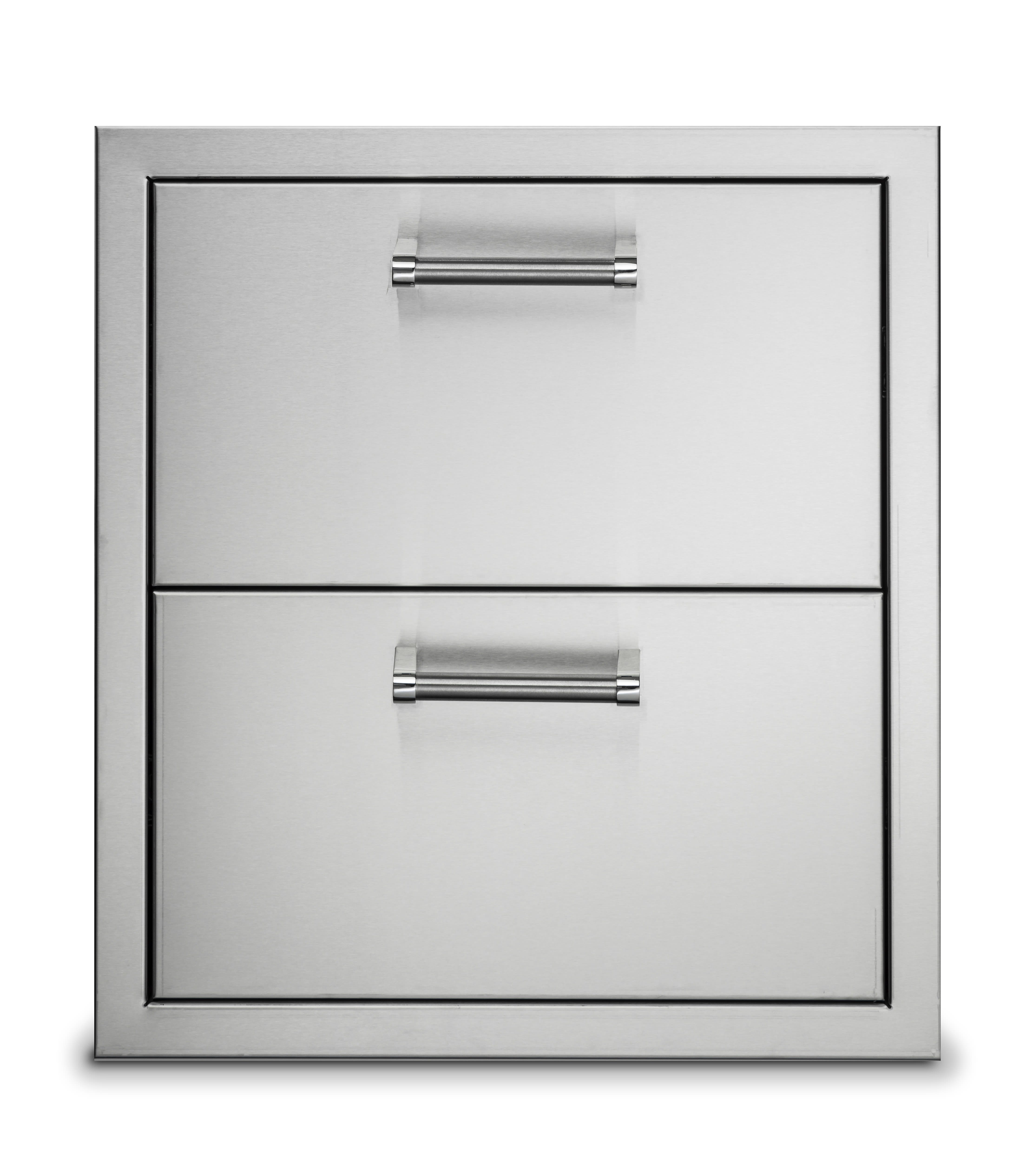 19"W. STAINLESS STEEL DOUBLE DRAWERS