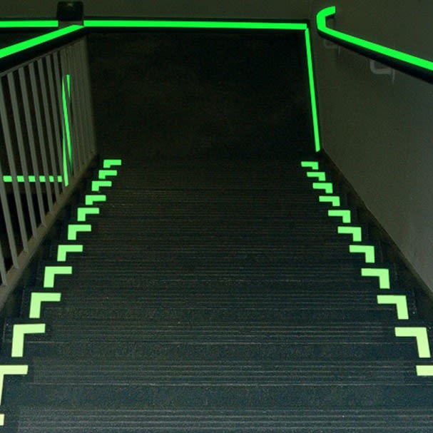 Permalight L-Shaped Step Marker, Left, Aluminum, MEA-Certified (1 in x 8 in)