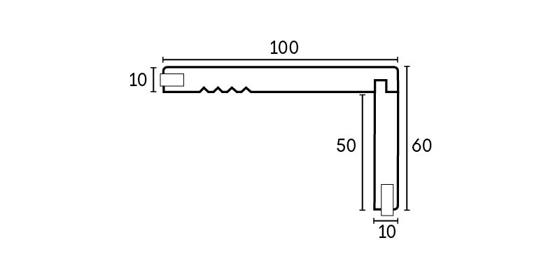 10mm SDDA Nosing - Unfinished