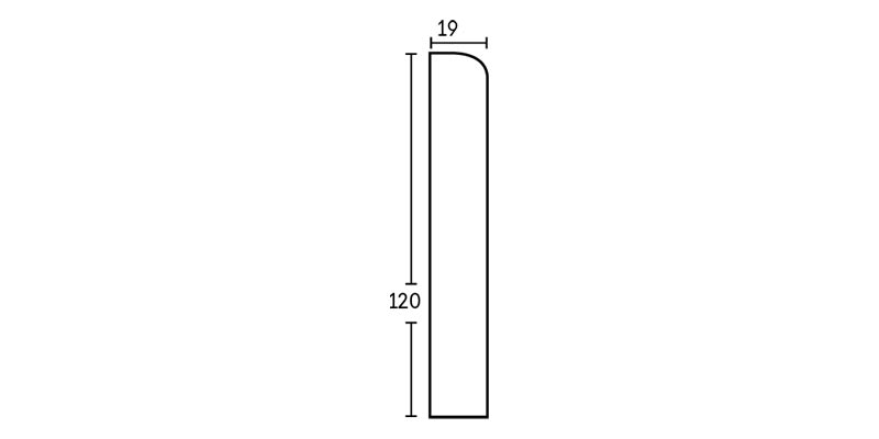 120mm Pencil Round Skirting - Unfinished