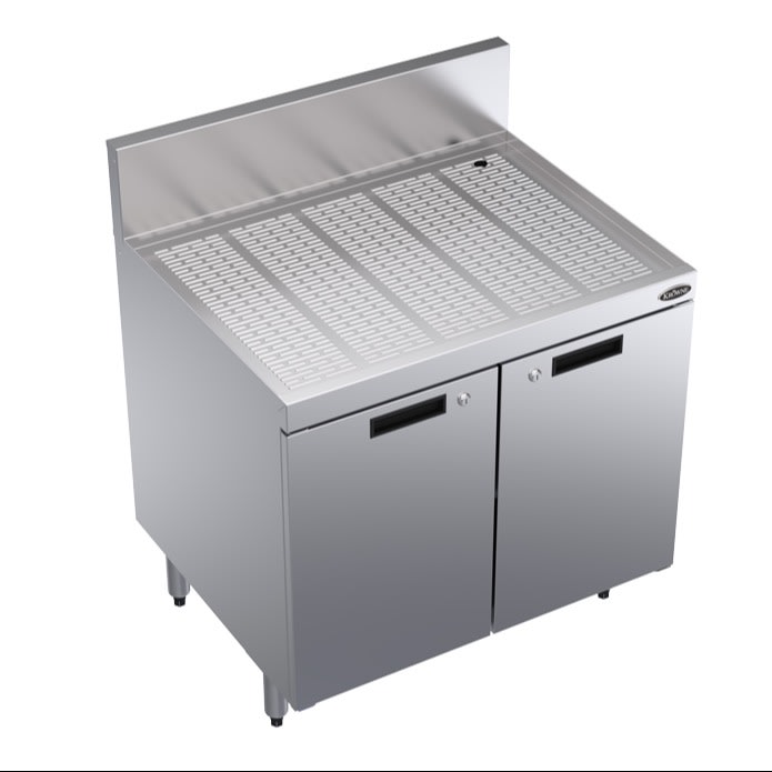 Royal Series 30"L x 24"D Drainboard Storage Cabinet with Doors