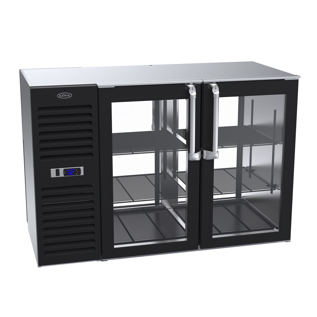 52" Narrow Four-Door Self-Contained Pass Thru Back Bar Cooler