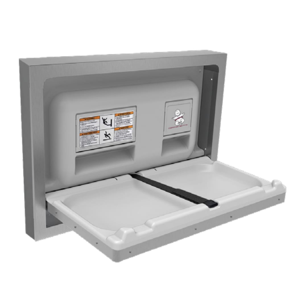 Baby Changing Station-Heavy-Duty Stainless Steel, Surface Mounted