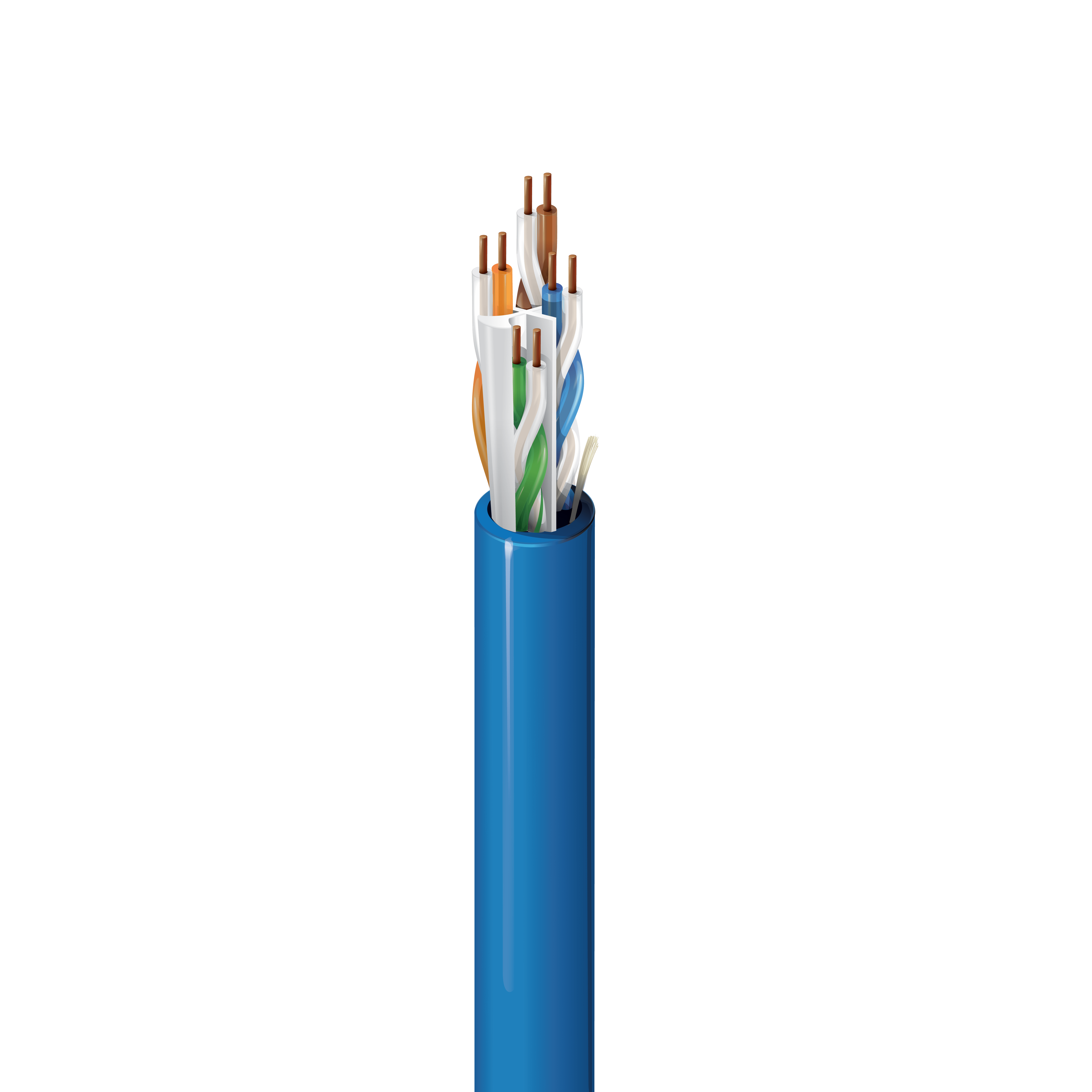 10GXS Category 6A Enhanced Cable, 4 Bonded-Pairs, U/UTP, CMP