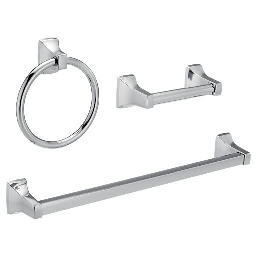 Adler Chrome 3 Piece Bath Accessory Kit