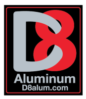 D8 Aluminum logo