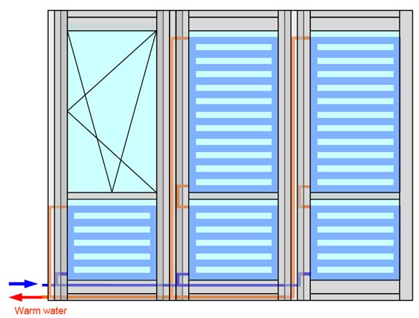 Window Solar Water Heater