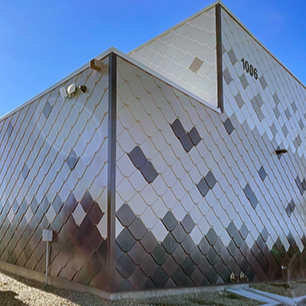 Diamond-Shaped Metal Wall Panels In Shades of Coffee