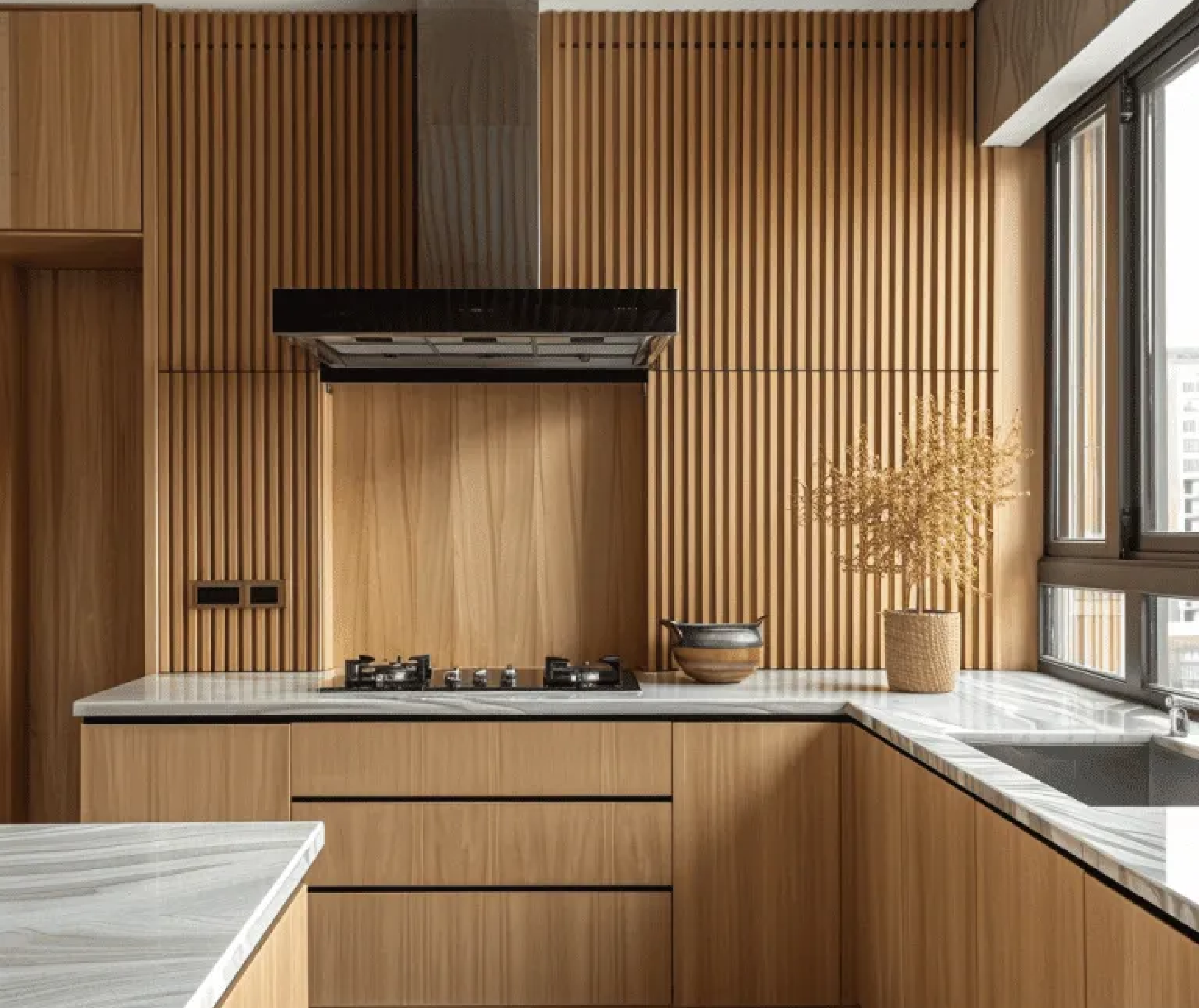 Slat Wood Panel Wall image 6
