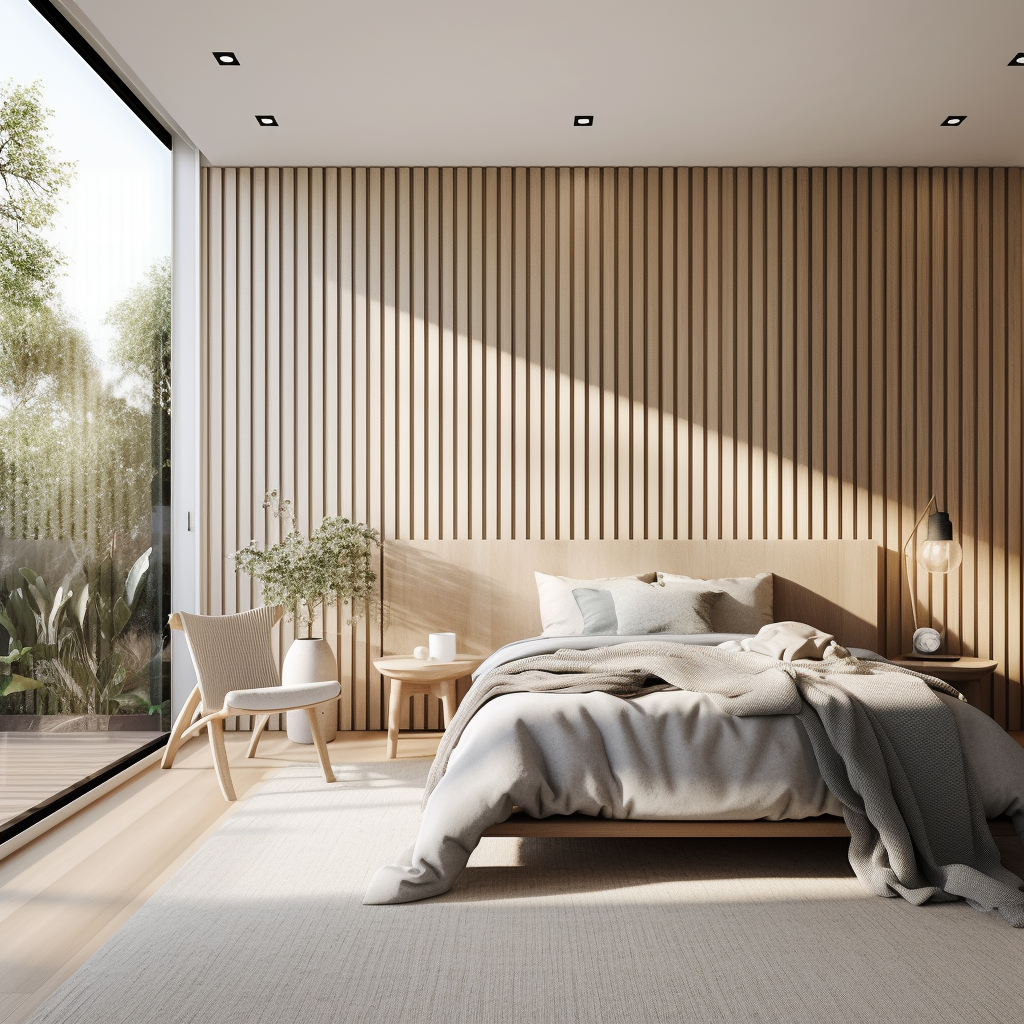 Slat Wood Panel Wall image 1