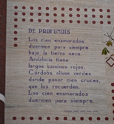 Cien enamorados. Lorca. Poemas en las paredes de Leiden