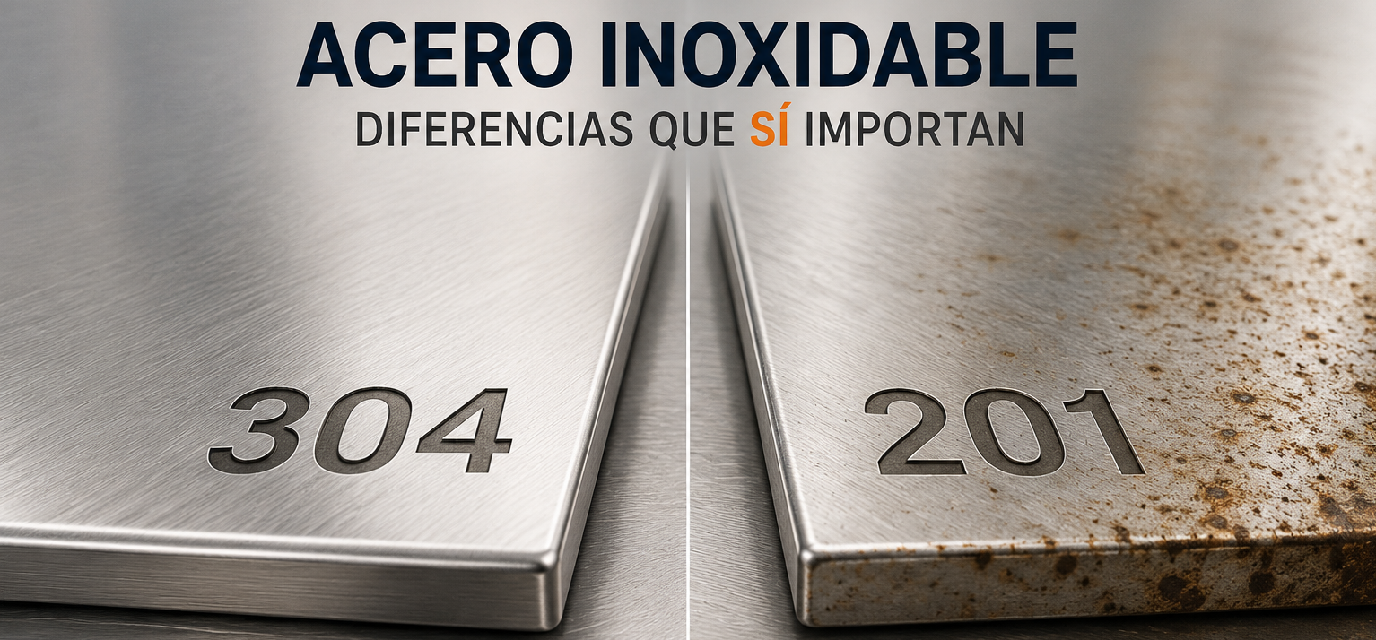 Diferencia entre acero inoxidable 201 y acero inoxidable 304: ventajas, desventajas y cuál conviene usar