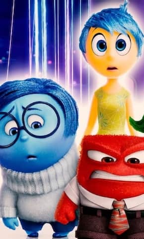 A bright image of several of the characters from the film 'Inside Out'