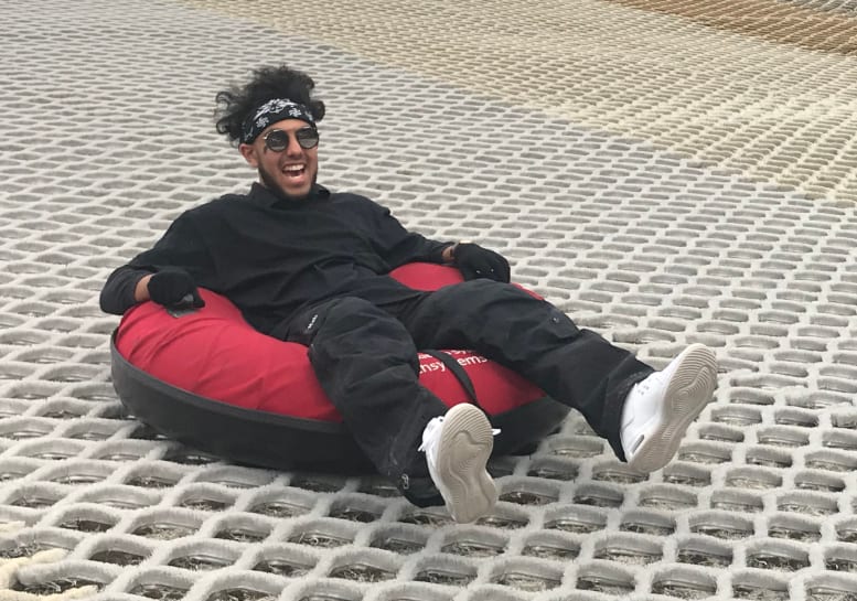 Man enjoying Tubing on a stag weekend