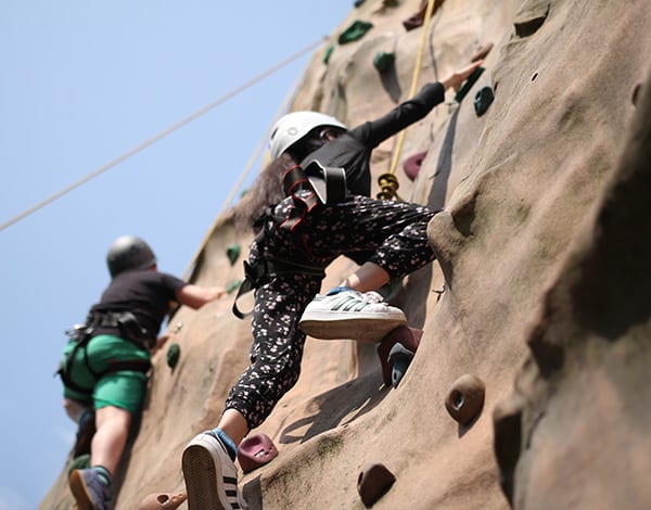 rock climbing abseiling