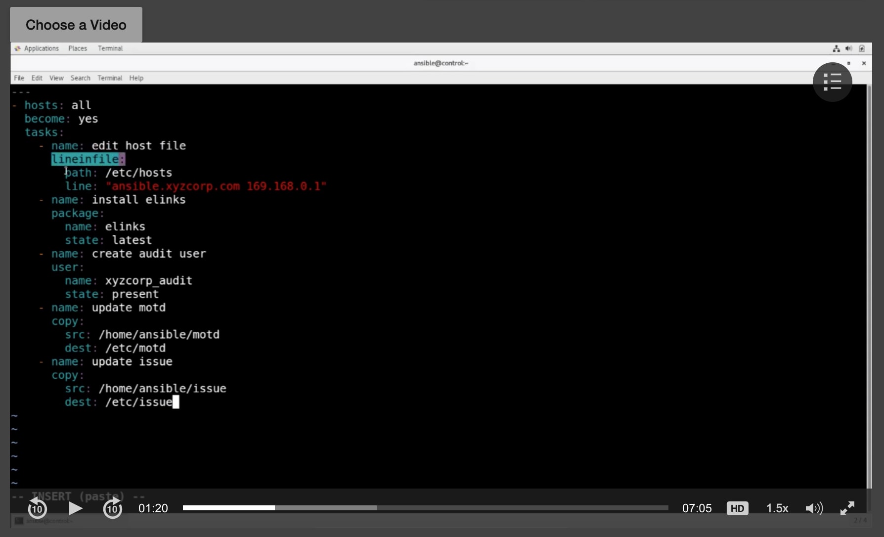 Writing Your First Ansible Playbook Video Guide for Hands-On Lab