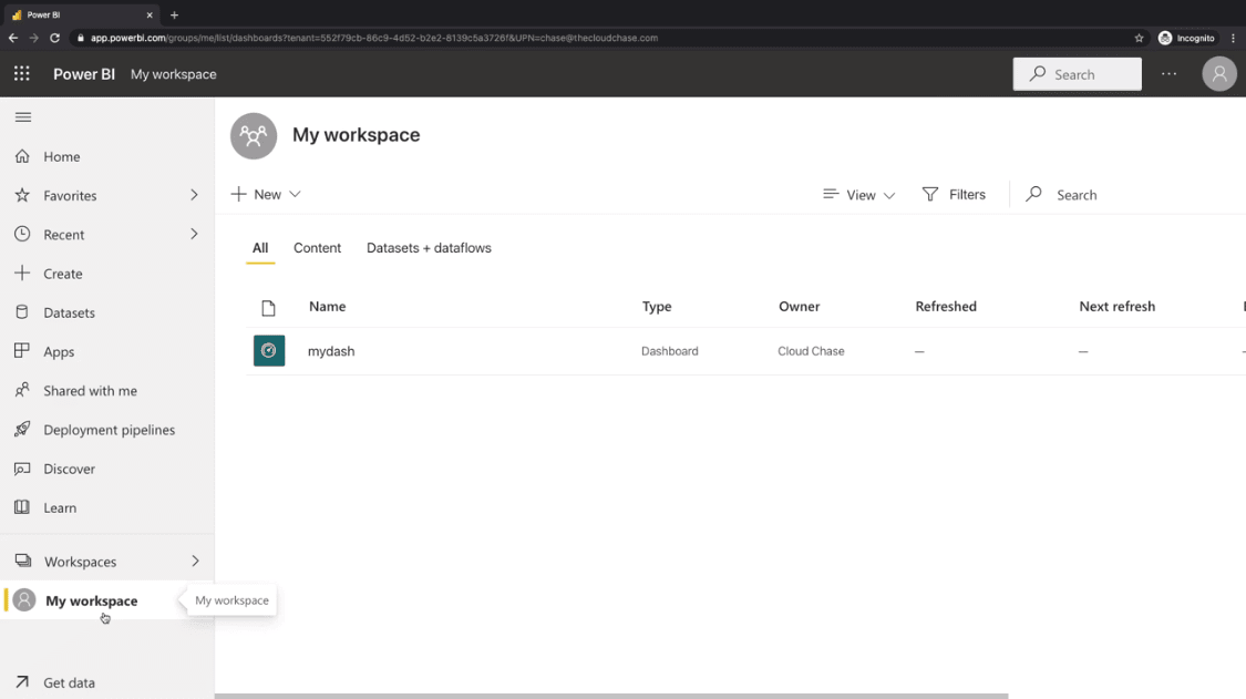 power bi workspace