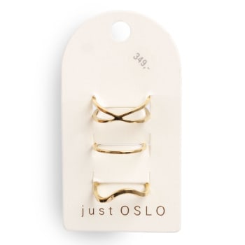 Sett med 3 ulike ringer, plain