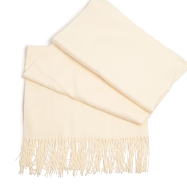Lunt skjerf med kasjmir, off white