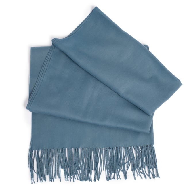 Lunt skjerf med kasjmir, jeans blå