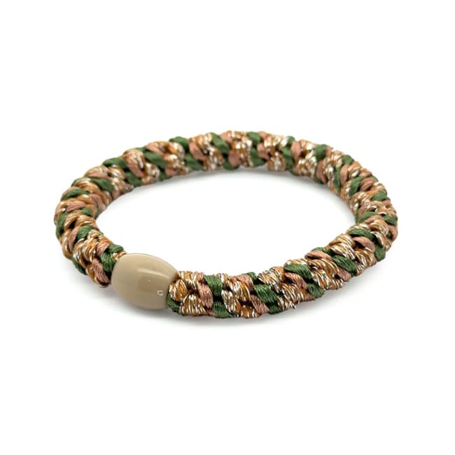 Hårstikk, green, gold, beige