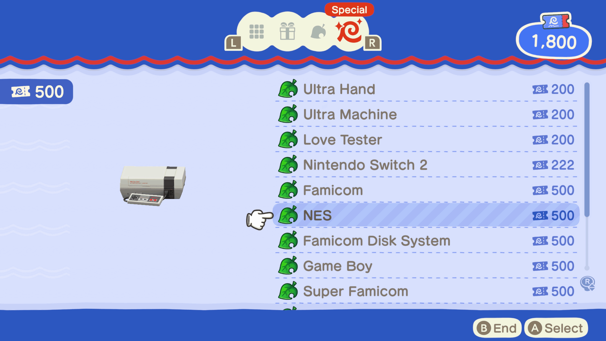 Retro Nintendo items