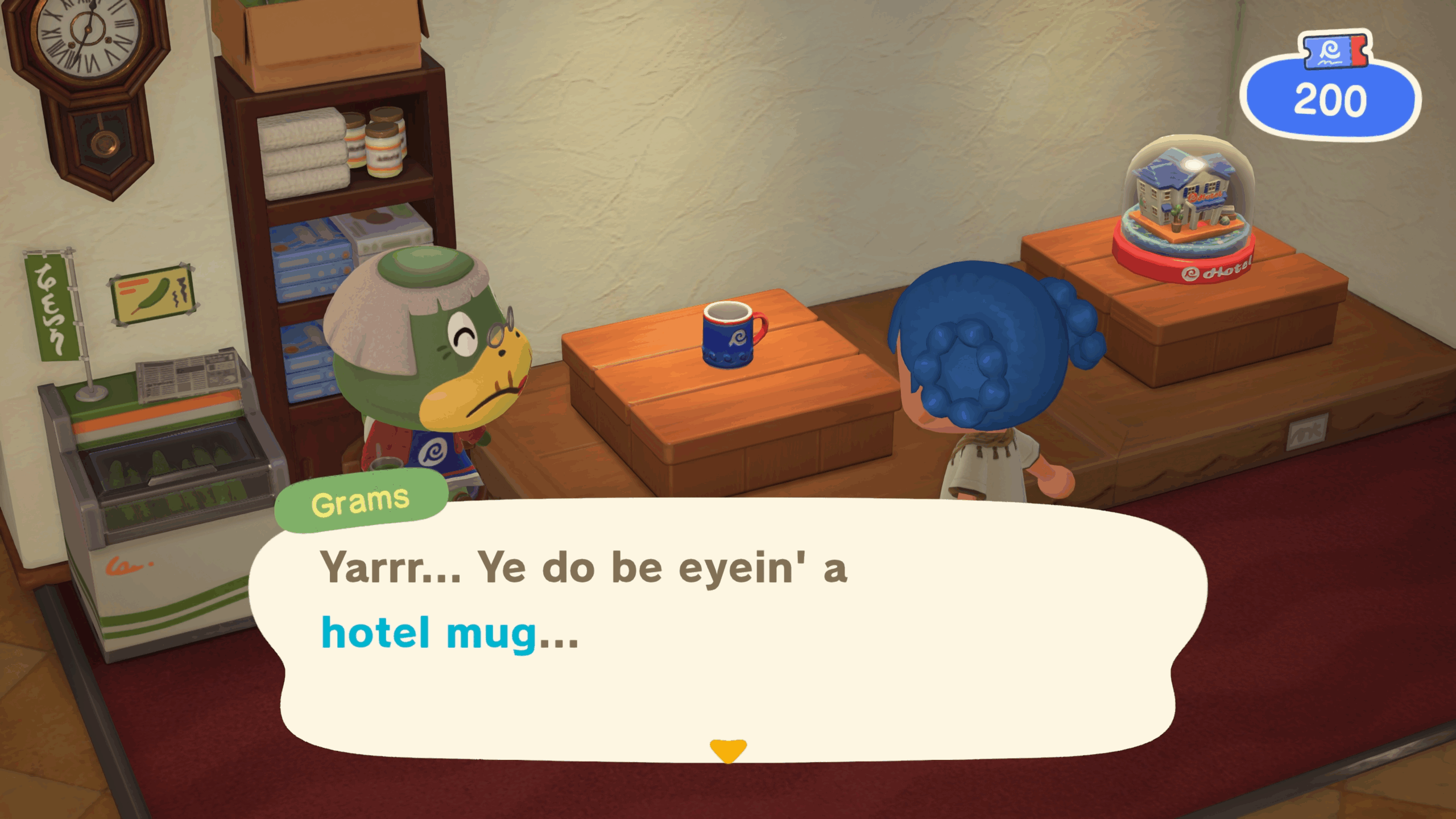 Hotel souvenir shop items