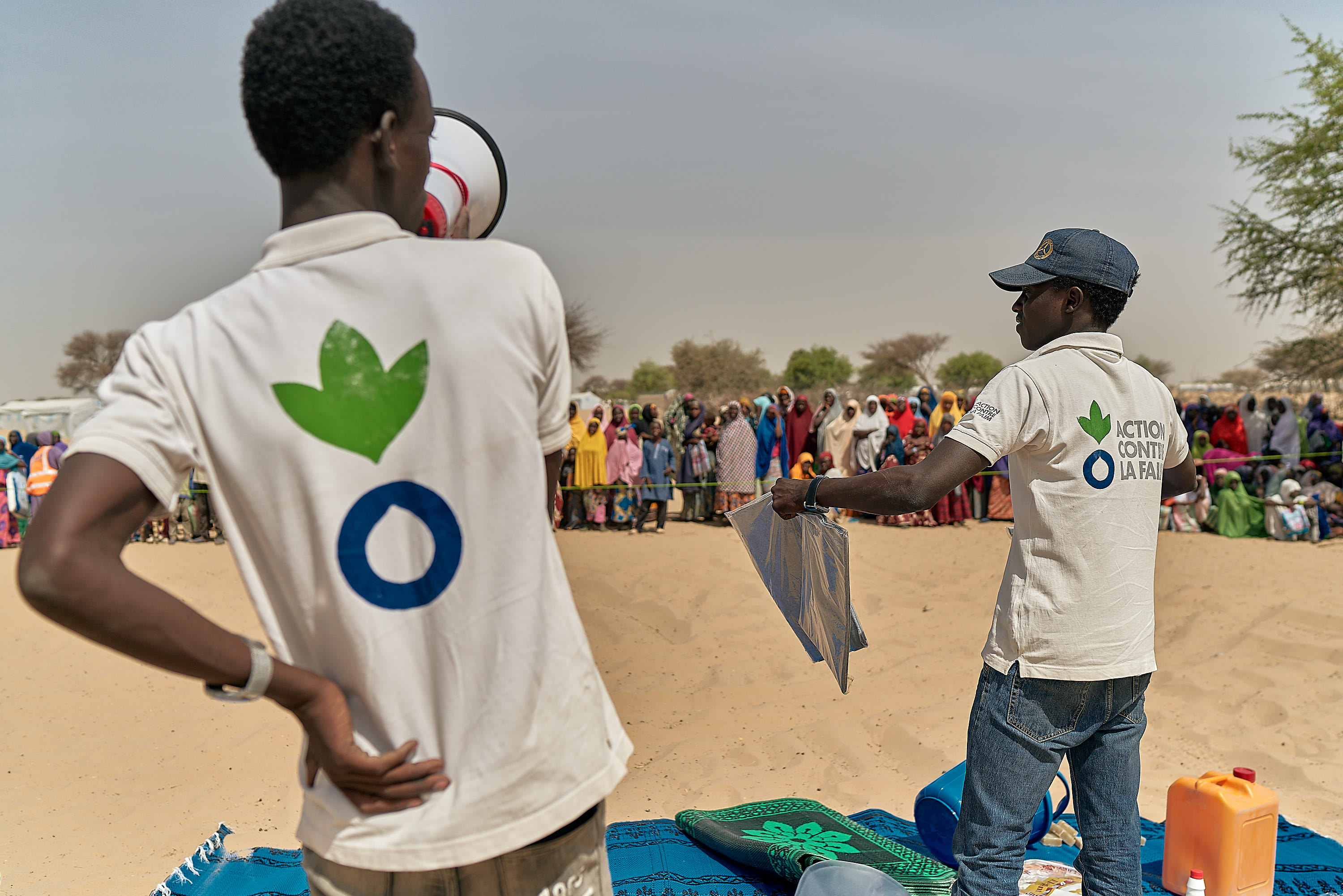Distribution kit Tchad pour Action contre la Faim