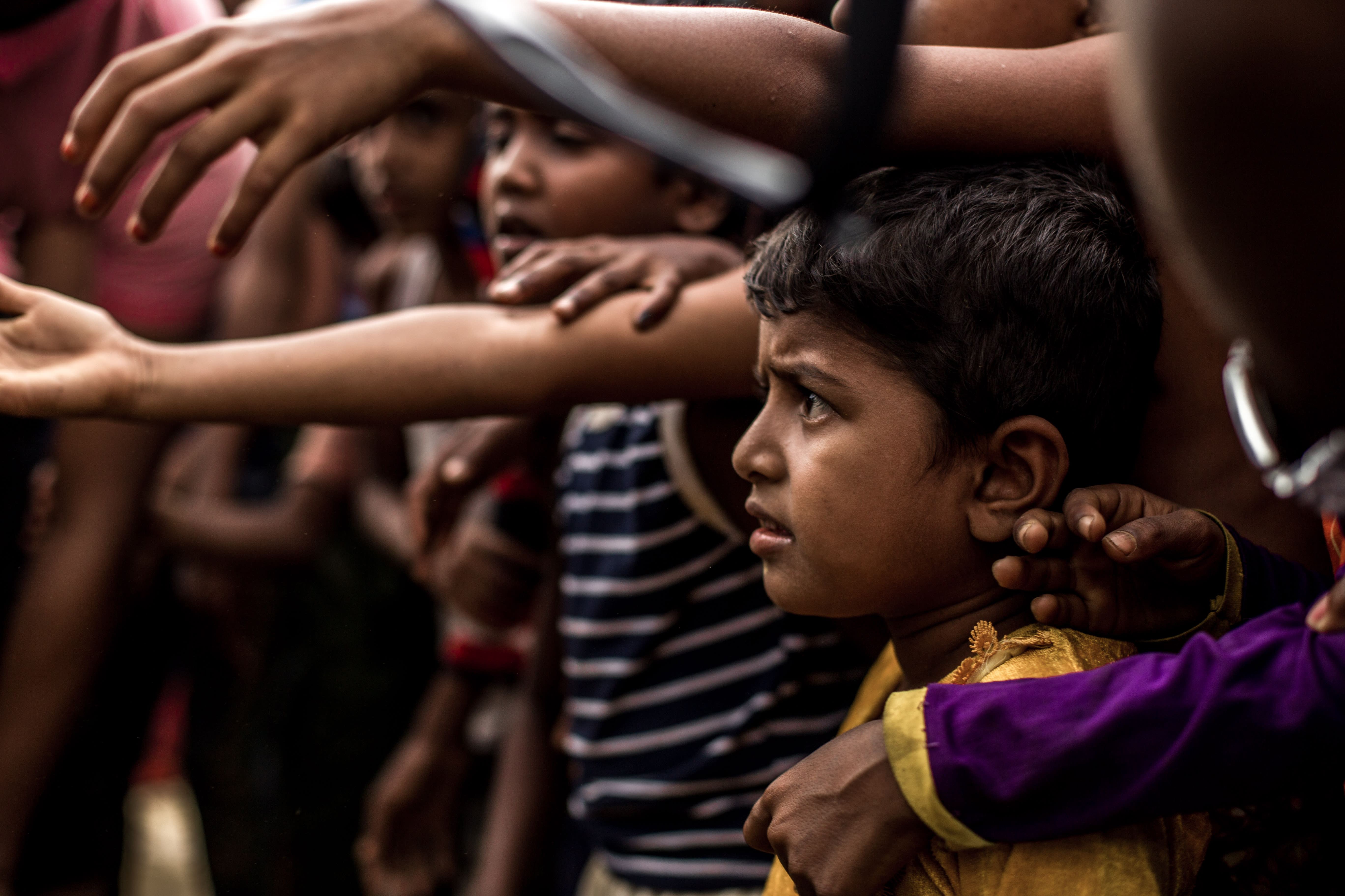 Food distribution at Balukhali