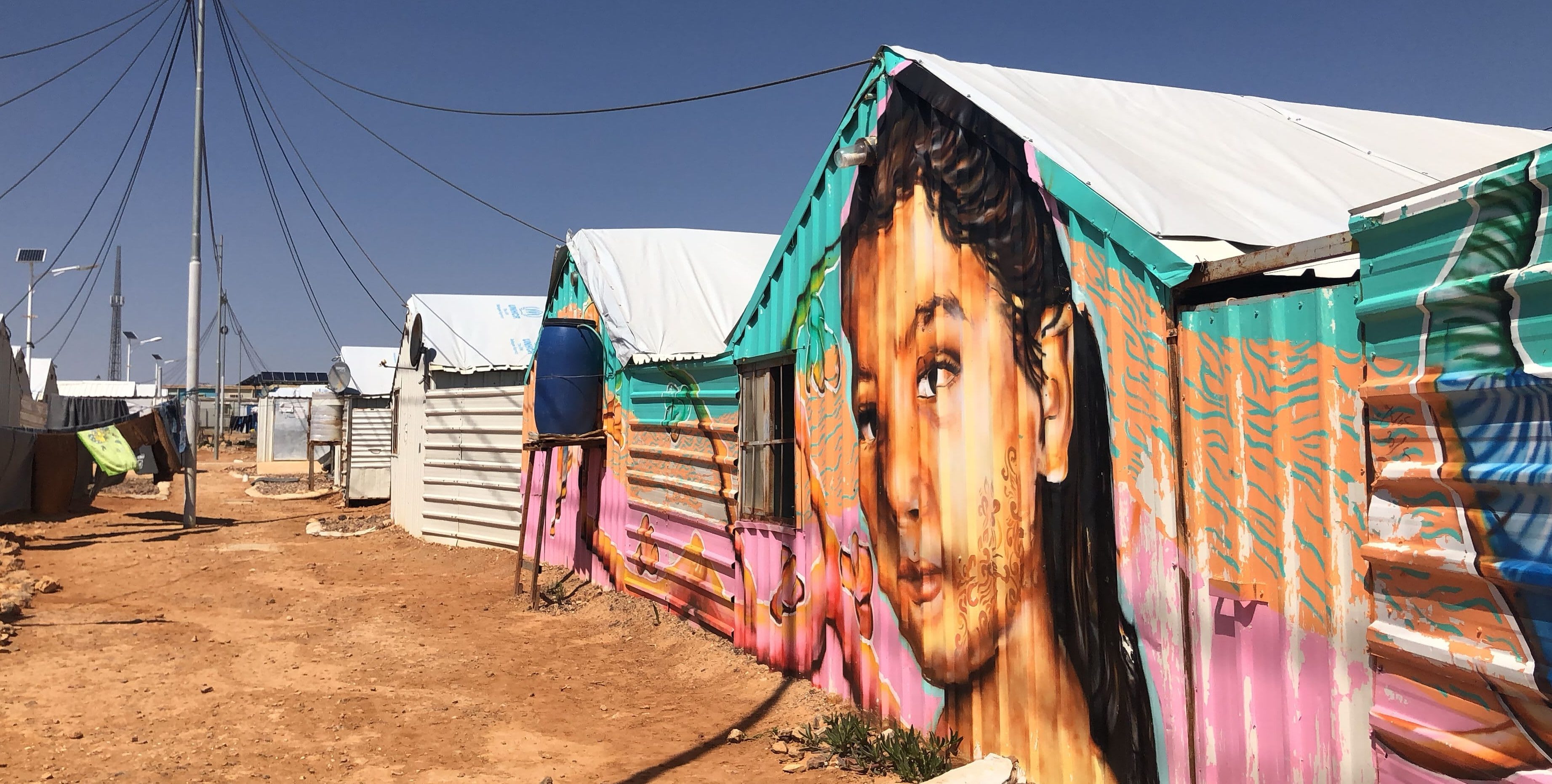 A village at Azraq camp Jordan