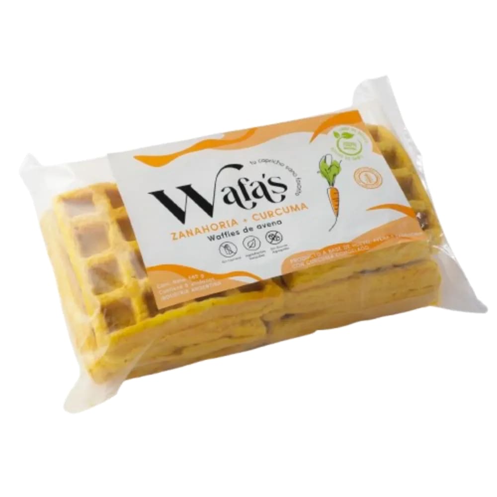 Waffles de zanahoria y cúrcuma
