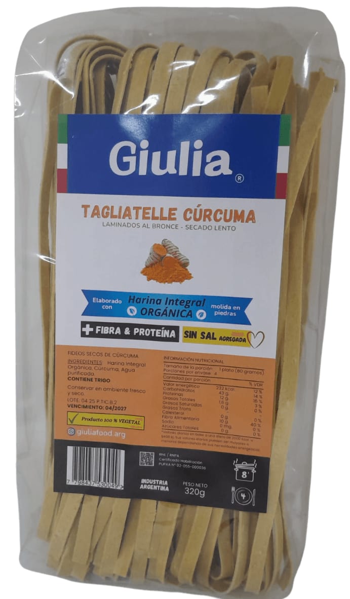 Fideos Tagliatelle Curcuma