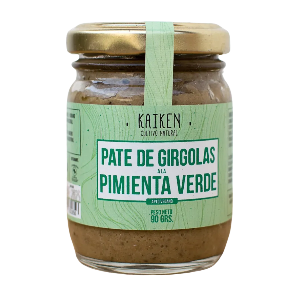 Pate de girgolas a la pimienta verde