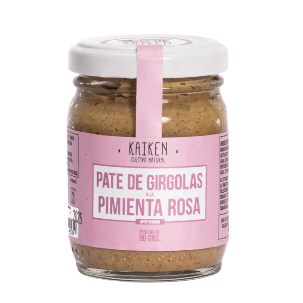 Pate de girgolas a la pimienta rosa