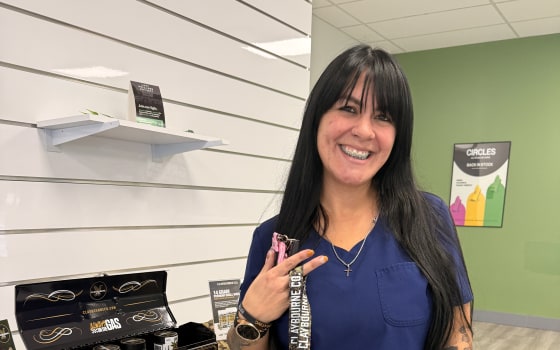 Claybourne launch activation in a dispensary
