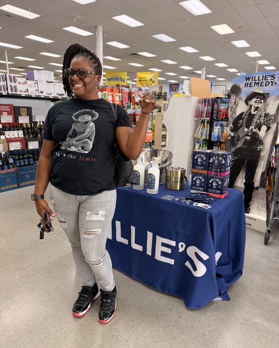 Willie's Remedy sampling in store