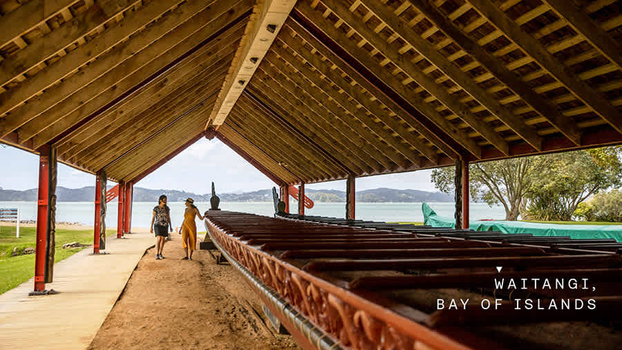 Waka Canoe at Waitangi Bay of Islands Northland New Zealand