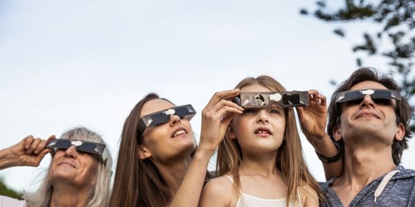 Protective glasses for solar eclipse