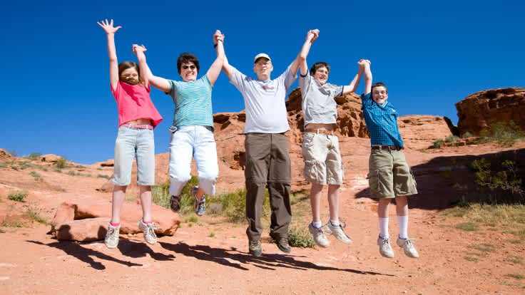 Family vacation in national park