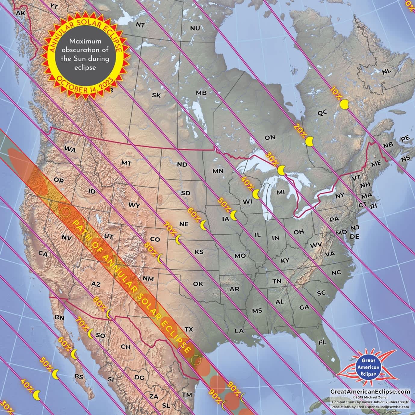 2023 Solar Eclipse Path