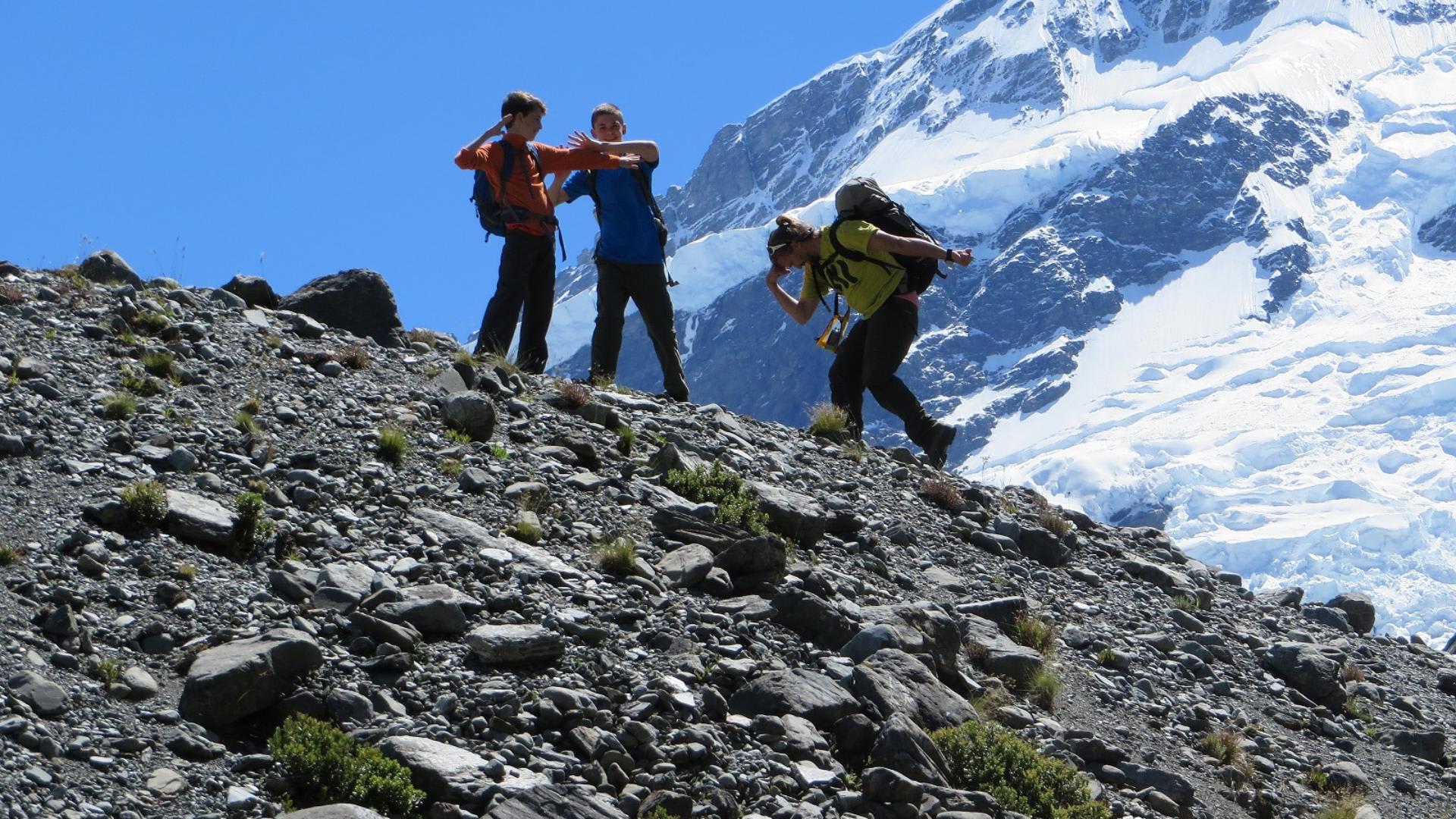 Guests hiking on the New Zealand Family Vacation