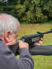 Air rifle with exploding targets