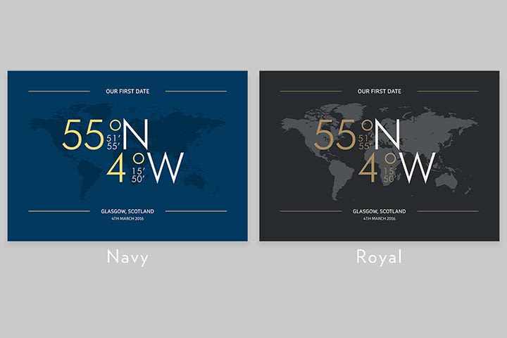 Personalised Coordinates Light Box