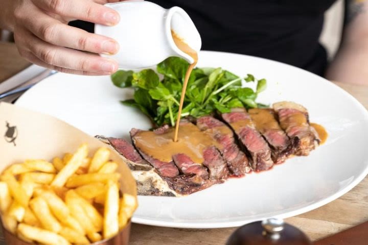 Steak Dining with a Bottle of Wine for Two The Chapter Collection London