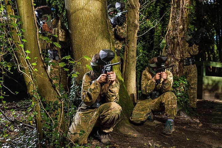 Forest Paintballing for Four with 200 Paintballs and Pizza