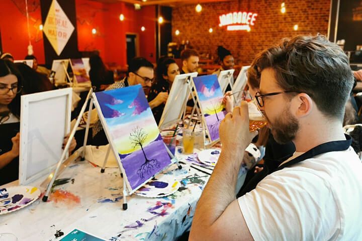 Paint and pour top