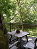 balcony seating area