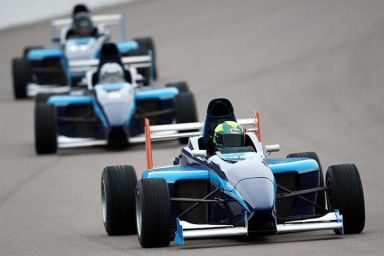 Single Seater Racing Car Driving